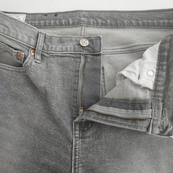 Gap Vintage Slim Mid Rise Gray Distressed Raw Hem Jeans - Picture 6 of 11